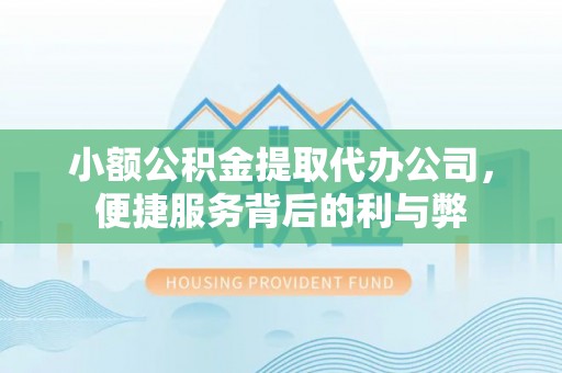 乐东小额公积金提取代办公司，便捷服务背后的利与弊