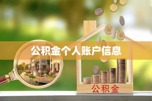 乐东公积金个人账户信息