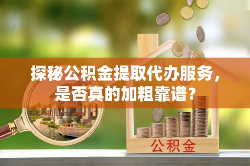 乐东探秘公积金提取代办服务，是否真的加粗靠谱？