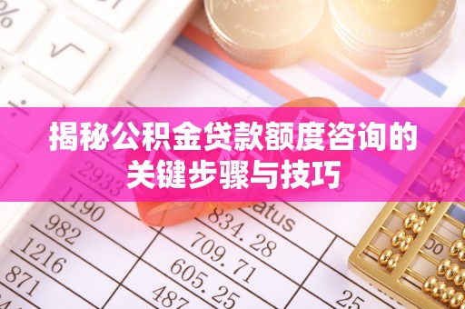 乐东揭秘公积金贷款额度咨询的关键步骤与技巧