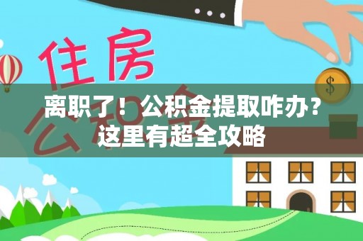 乐东离职了！公积金提取咋办？这里有超全攻略