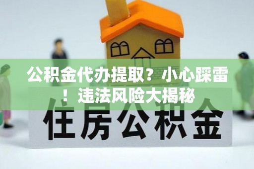 乐东公积金代办提取？小心踩雷！违法风险大揭秘