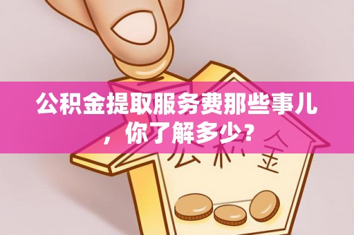 乐东公积金提取服务费那些事儿，你了解多少？