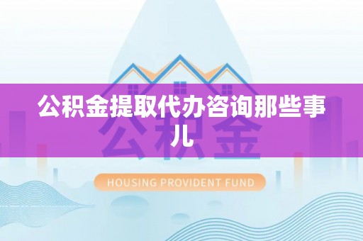 乐东公积金提取代办咨询那些事儿