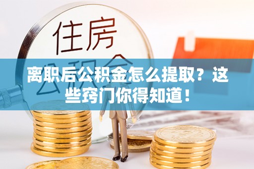 乐东离职后公积金怎么提取？这些窍门你得知道！