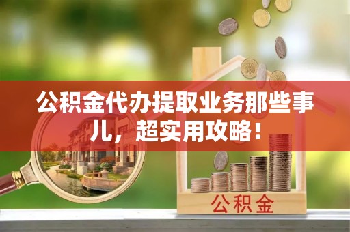乐东公积金代办提取业务那些事儿，超实用攻略！