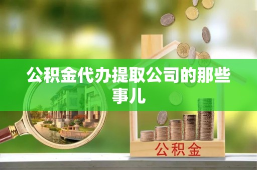 乐东公积金代办提取公司的那些事儿