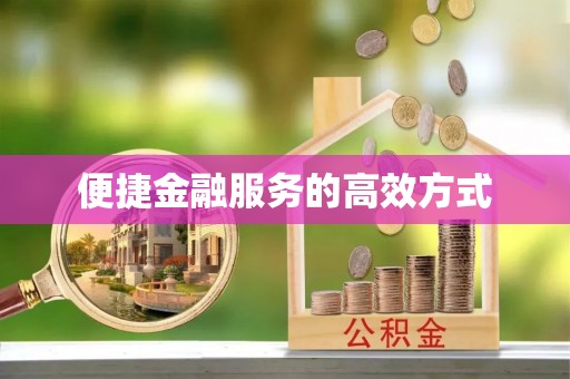 乐东便捷金融服务的高效方式