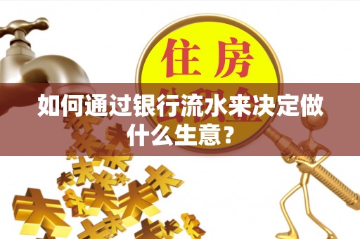 乐东如何通过银行流水来决定做什么生意？