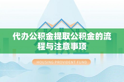 乐东代办公积金提取公积金的流程与注意事项