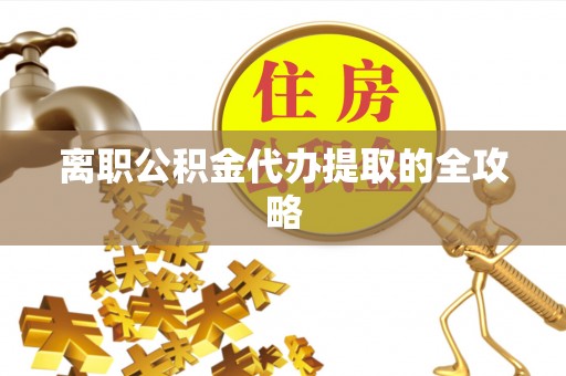 乐东离职公积金代办提取的全攻略