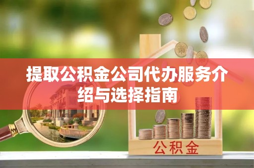 乐东提取公积金公司代办服务介绍与选择指南
