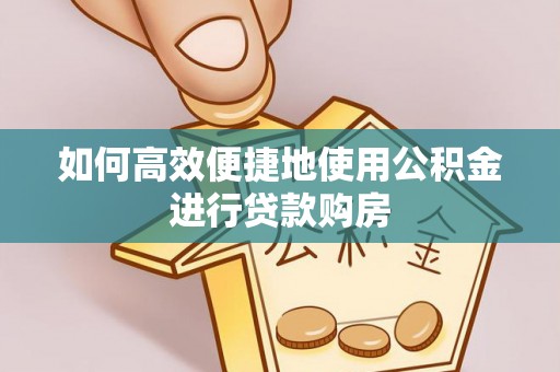 乐东如何高效便捷地使用公积金进行贷款购房