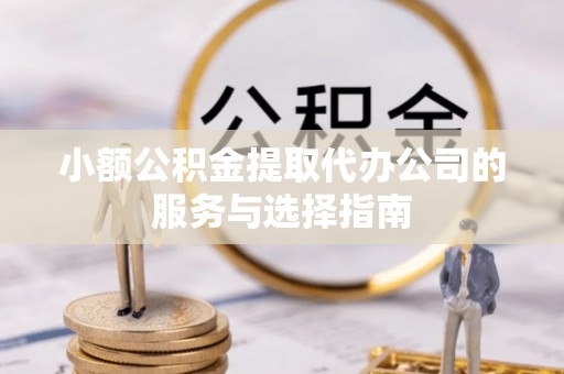 乐东小额公积金提取代办公司的服务与选择指南